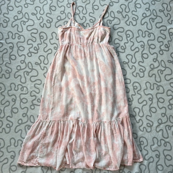 Rails Delilah Peach Pink Tie Dye Midi Dress - Picture 4 of 8